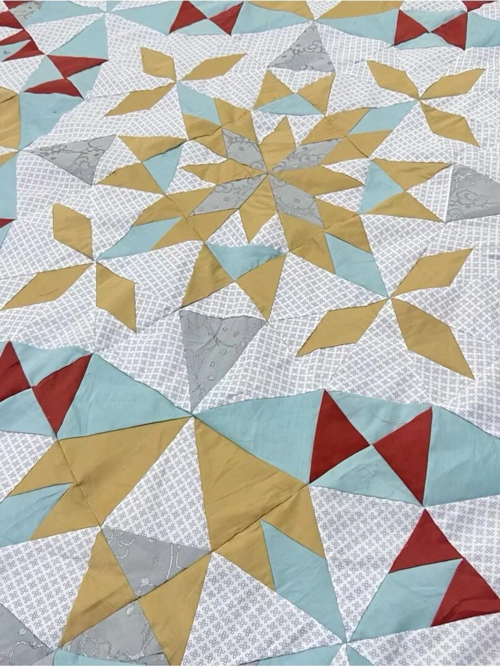 Handmade Magic Alaska 100%Cotton Queen size Patchwork Quilt Top/Topper